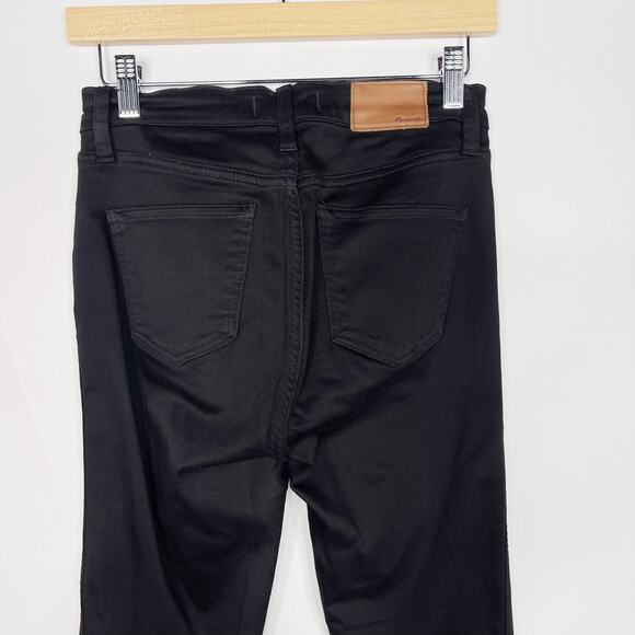 Madewell Womens 26 Black 10" High-Rise Skinny Jeans in Carbondale Wash Cotton - Picture 5 of 13
